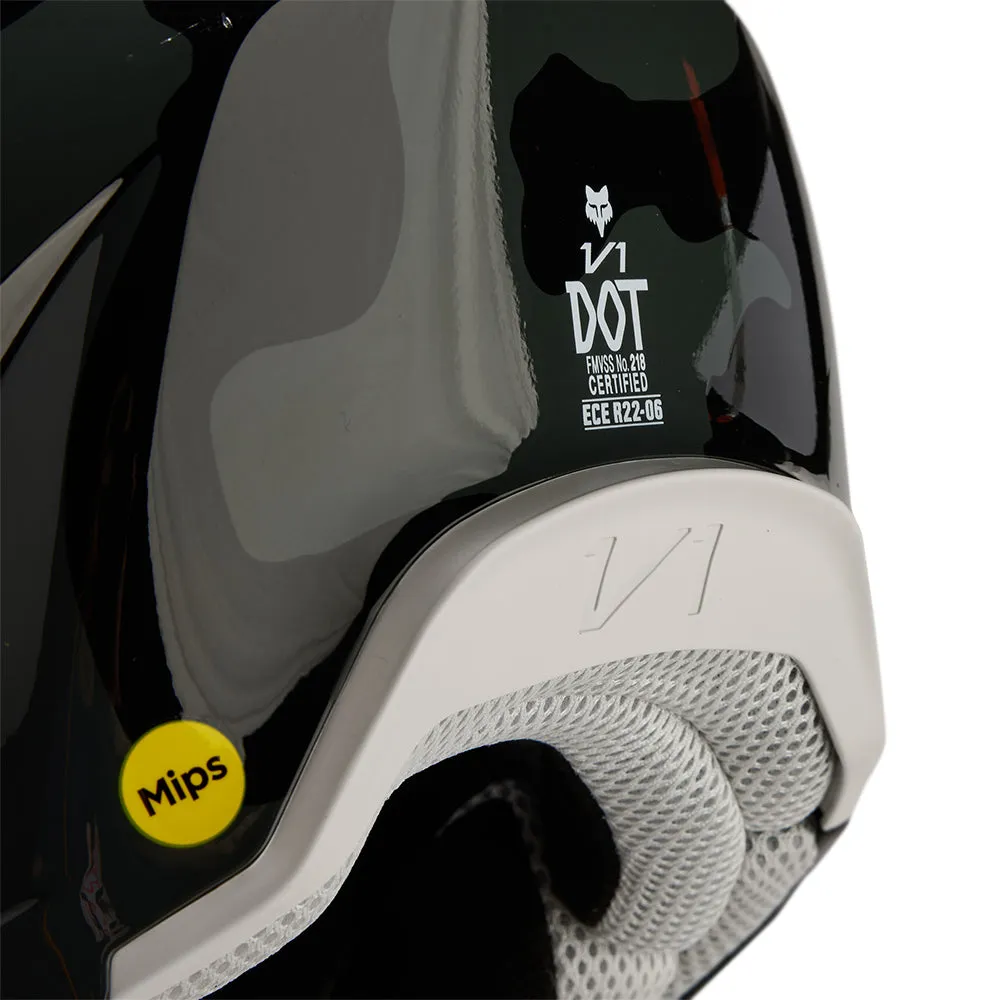 FOX YOUTH V1 BNKR HELMET [BLACK CAMO]