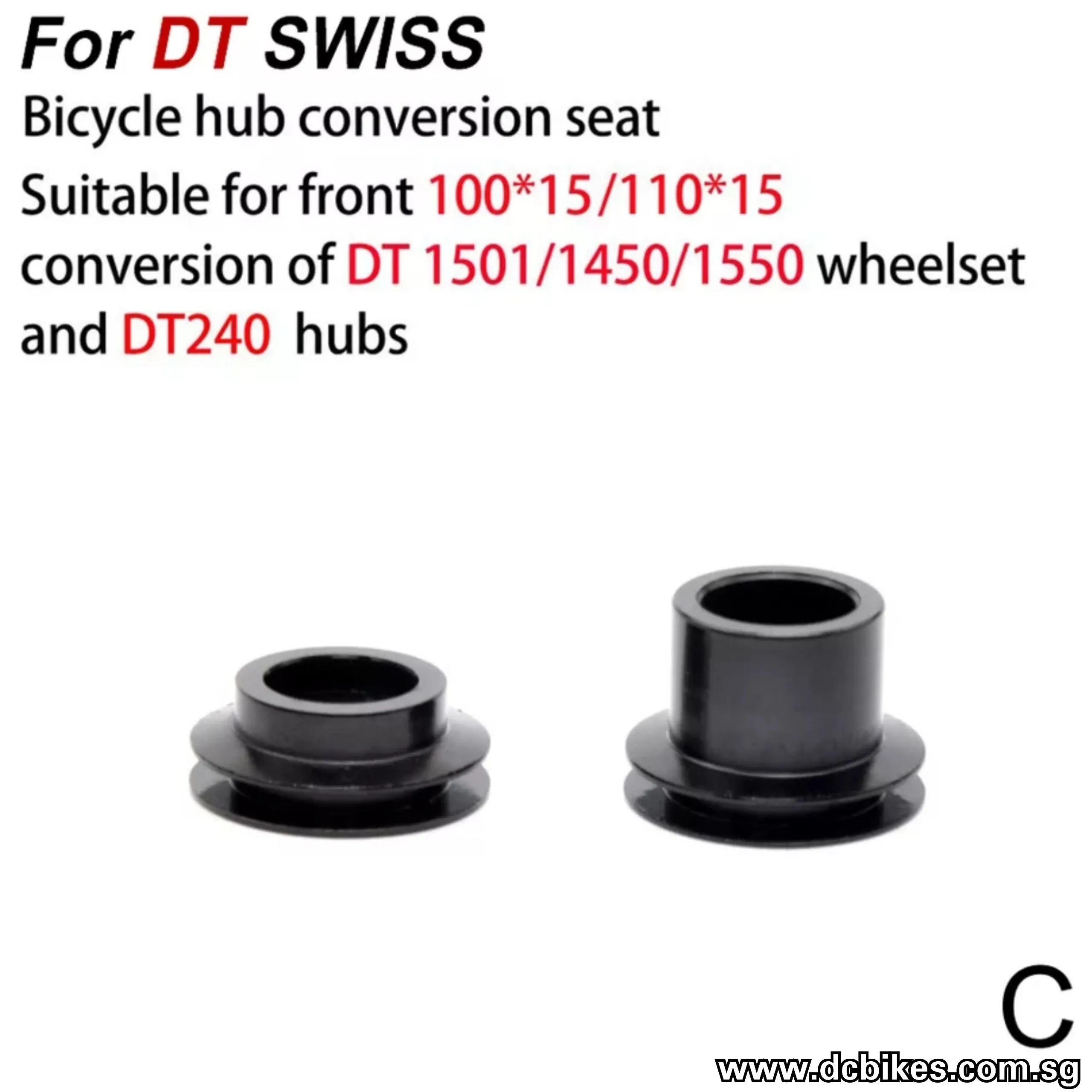 Front | Rear Hub QR Quick Release Thru Axle Conversion Kit Adapter End Caps For DT