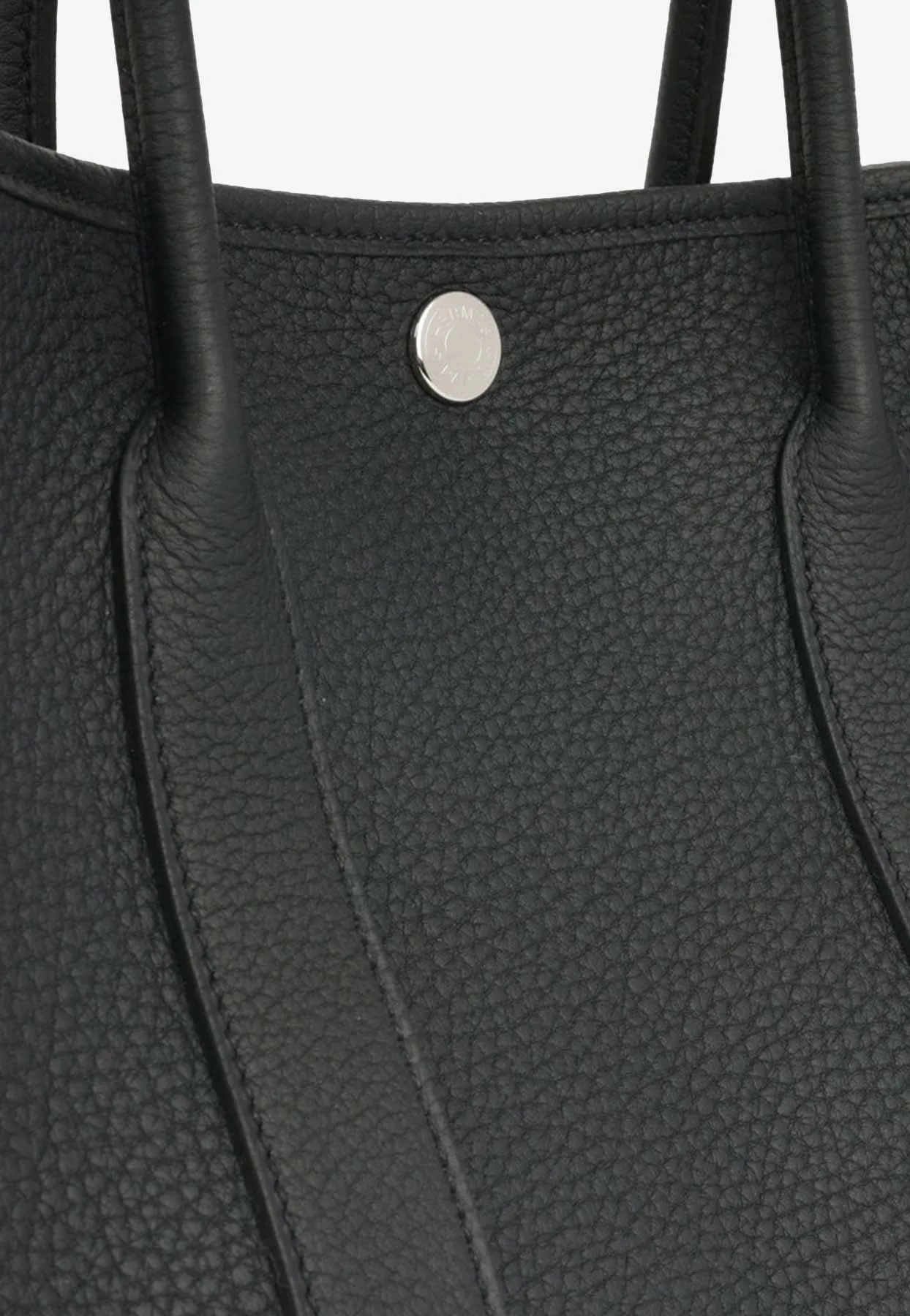 Garden Party 30 in Black Negonda Leather with Palladium Hardware