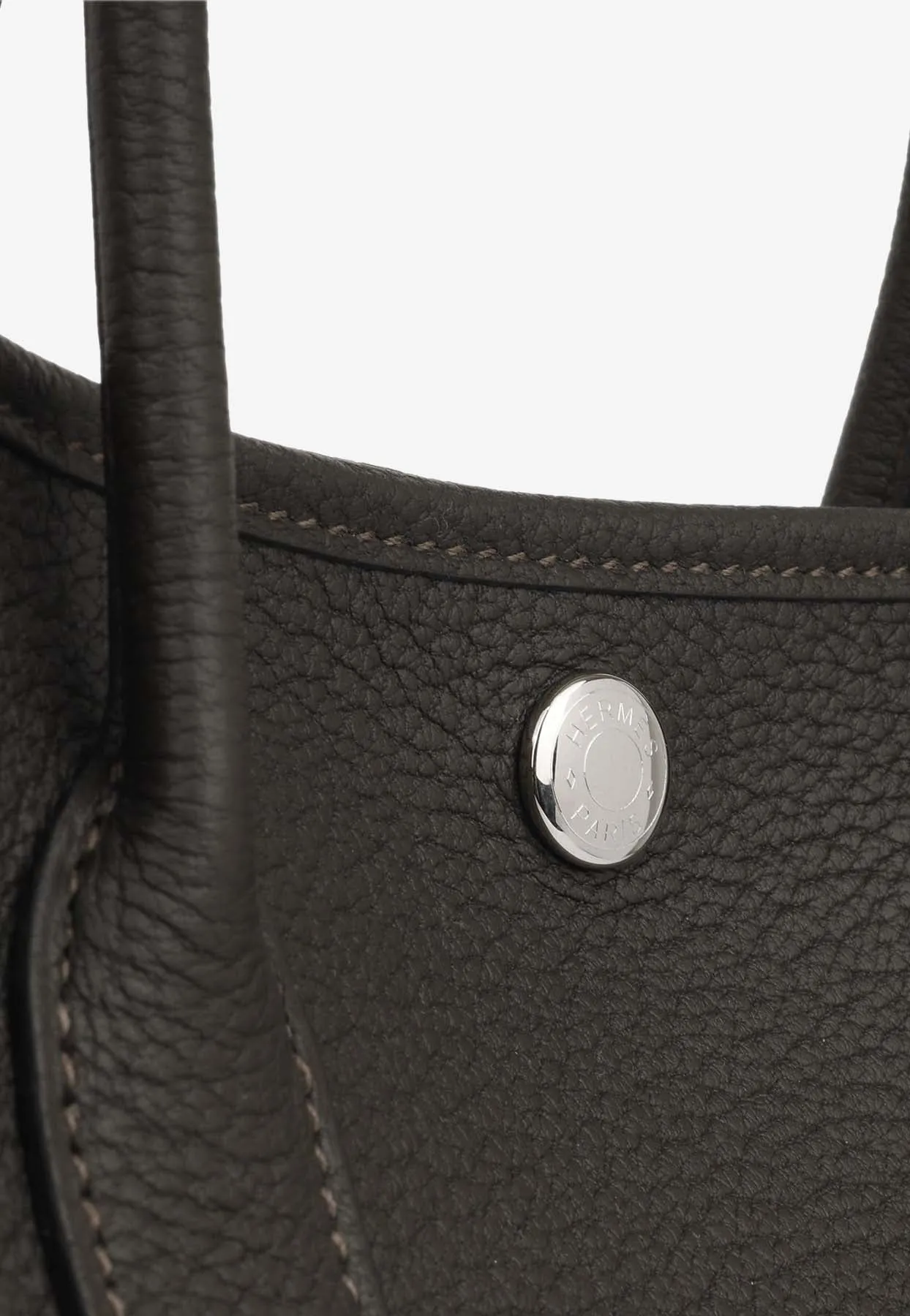 Garden Party 30 in Ebene Veau Negonda Leather with Palladium Hardware