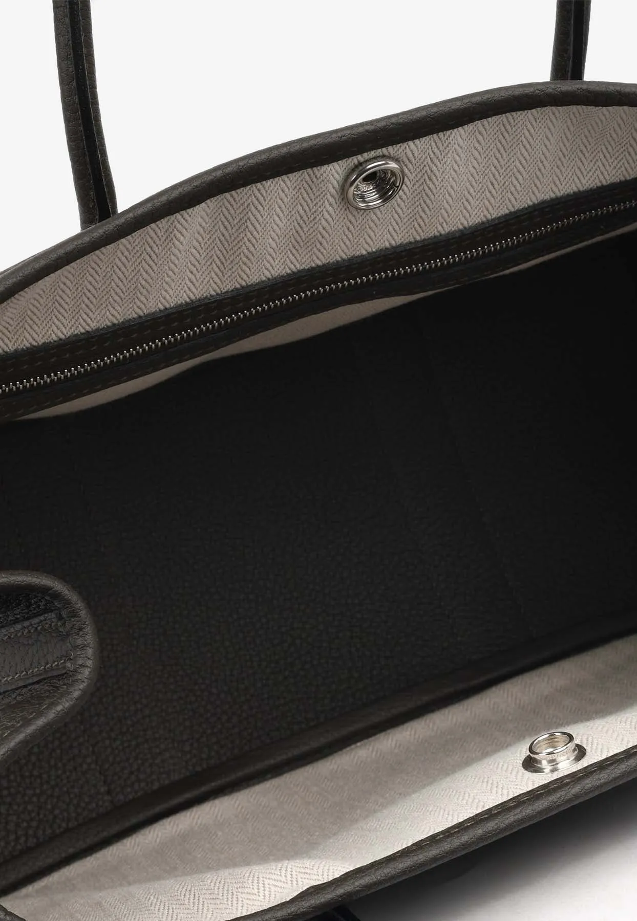 Garden Party 30 in Ebene Veau Negonda Leather with Palladium Hardware