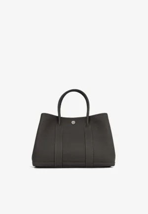 Garden Party 30 in Ebene Veau Negonda Leather with Palladium Hardware