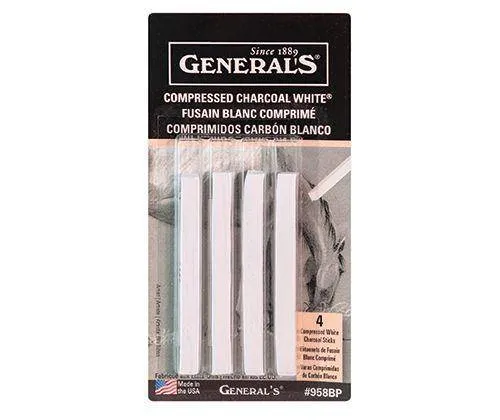 General's Compressed Charcoal White Pack of 4