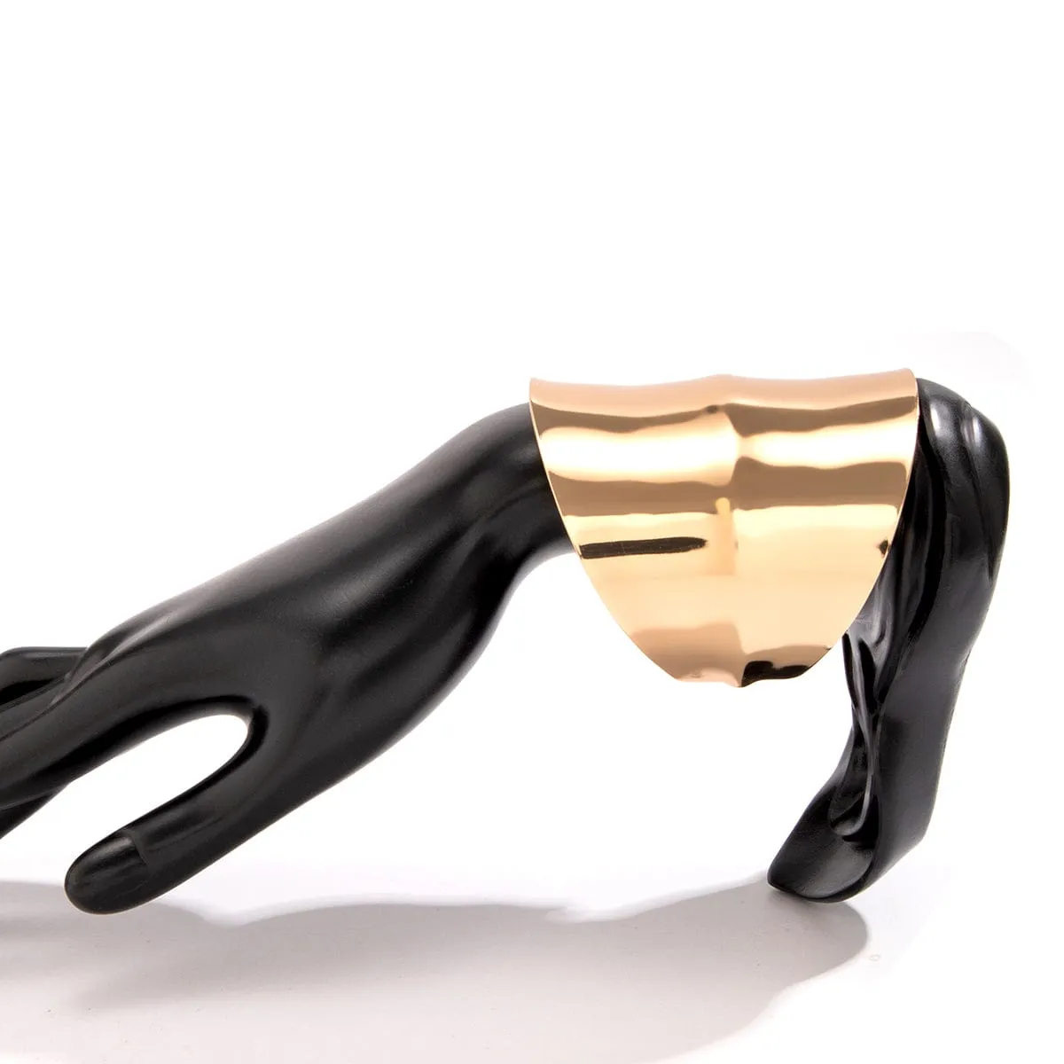 Geometric Irregular Wide Open Cuff Bracelet