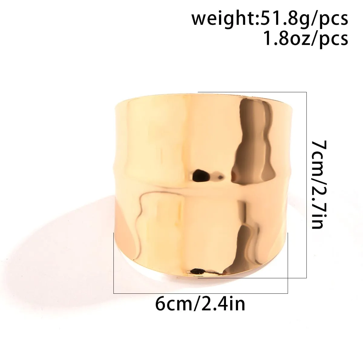 Geometric Irregular Wide Open Cuff Bracelet