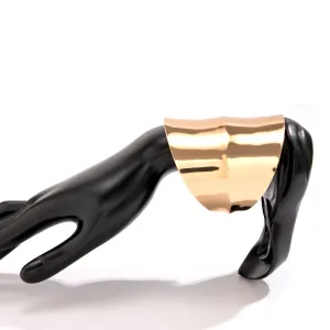 Geometric Irregular Wide Open Cuff Bracelet