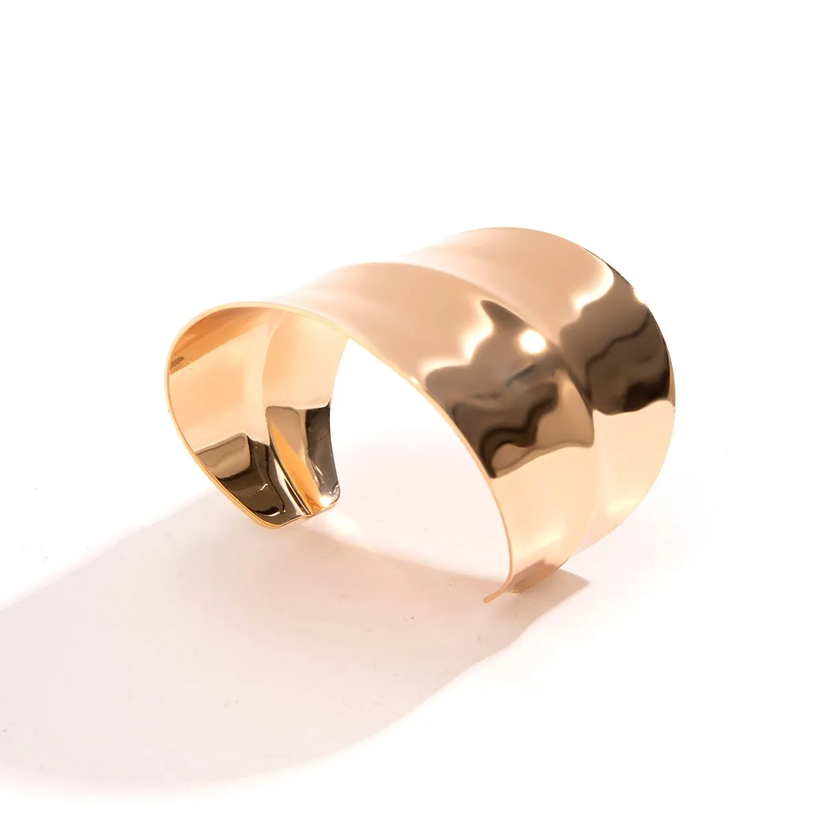 Geometric Irregular Wide Open Cuff Bracelet