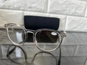 Great Quality Fashion Blue Light Blocking Readers with case - Grey -  0.50
