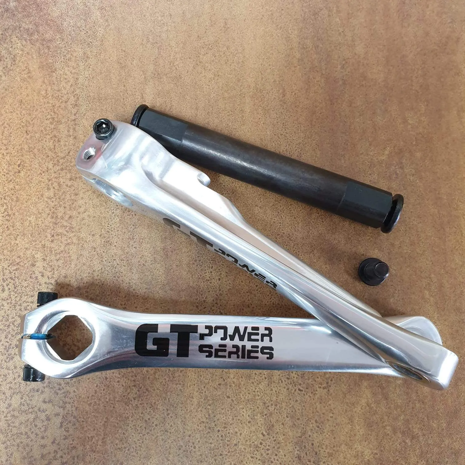 GT Power Series Alloy Cranks Polished with American Bottom Bracket