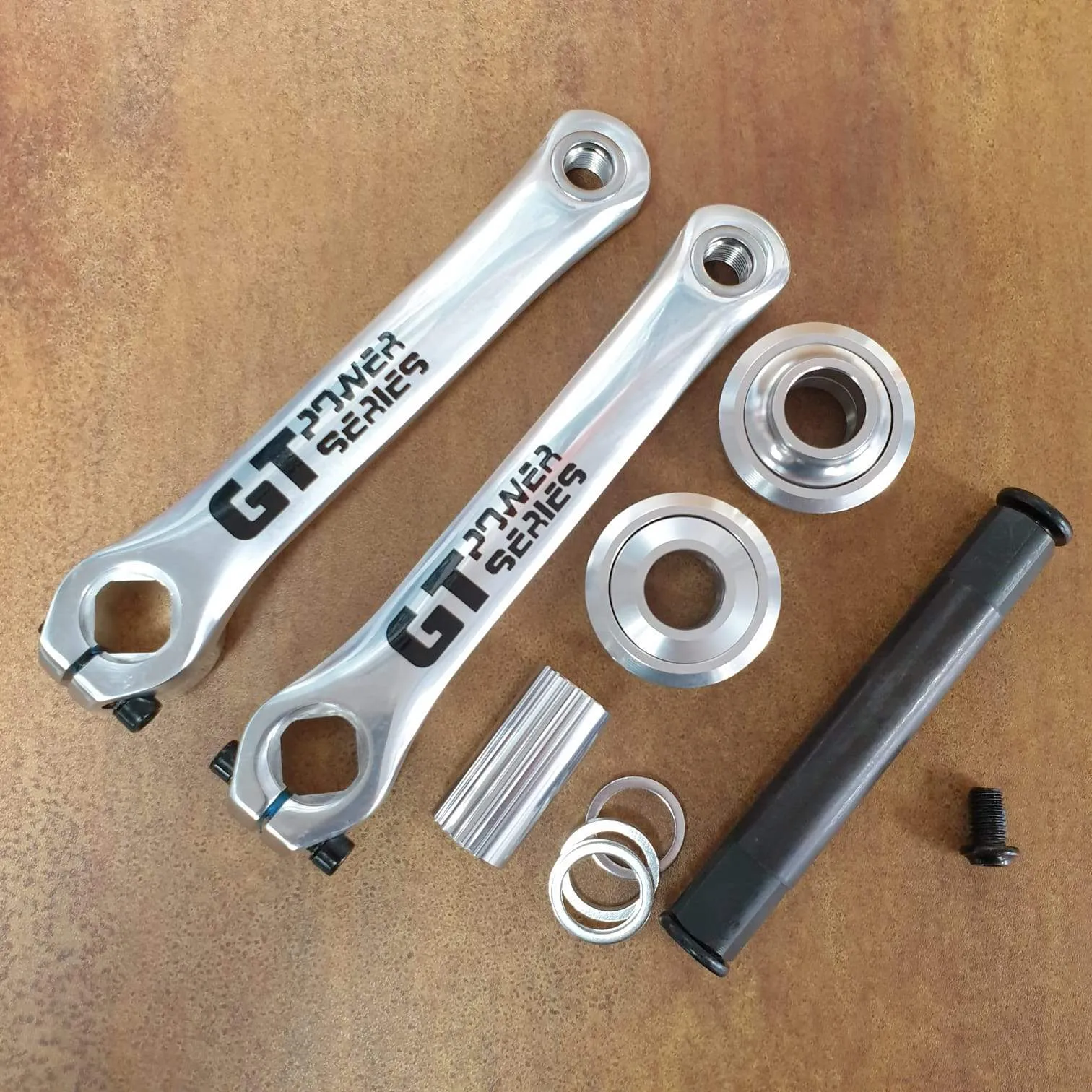 GT Power Series Alloy Cranks Polished with American Bottom Bracket