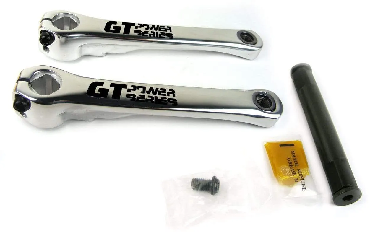 GT Power Series Alloy Cranks Polished with American Bottom Bracket
