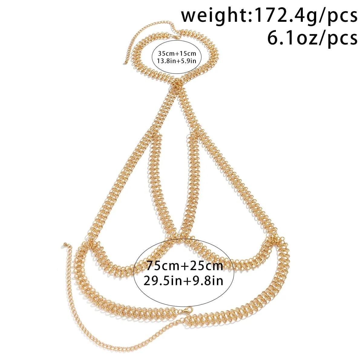 Handmade Hollowed-Out Body Chain Bra