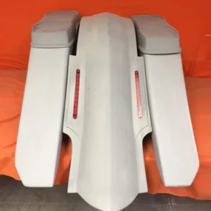 Harley Davidson 6" Trendsetter Extended Saddlebag LED Fender Kit - No Cut Outs   Dual 6.5" Speaker Lids / 2014 - 2018