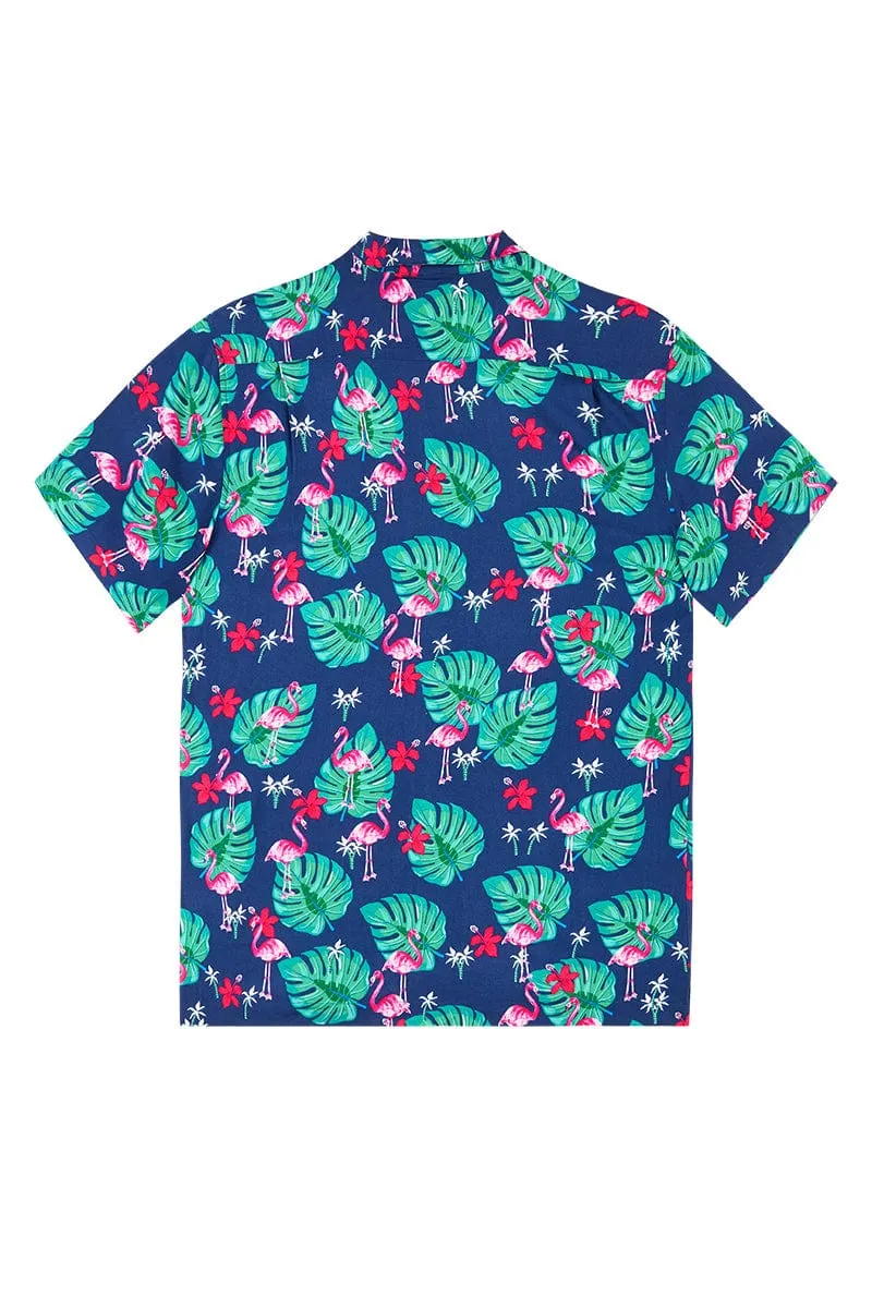 Hawaiian Party Shirt in Flamingo