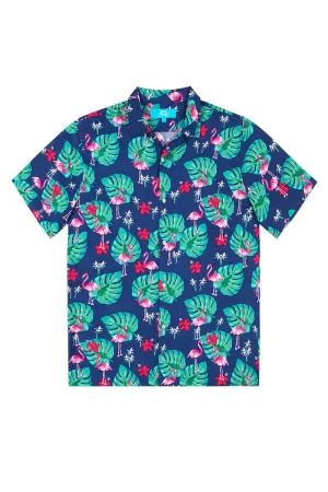 Hawaiian Party Shirt in Flamingo
