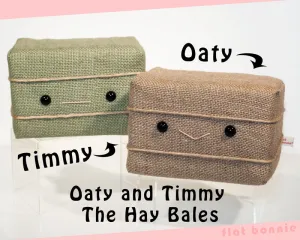 Hay Bale plush - Oaty and Timmy the Hay Bales