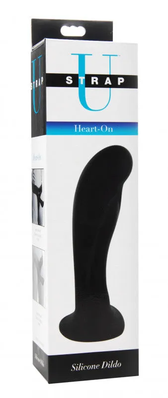 Heart on Silicone Harness  - Black