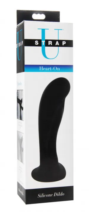 Heart on Silicone Harness  - Black