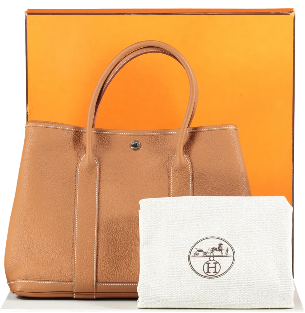 Hermès Gold Leather Garden Party 36 Tote Handbag
