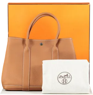 Hermès Gold Leather Garden Party 36 Tote Handbag