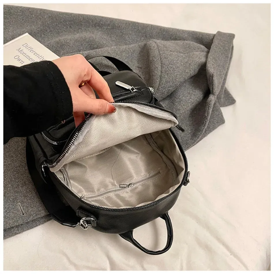 High quality soft leather women's backpacks