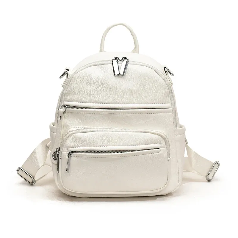 High quality soft leather women's backpacks