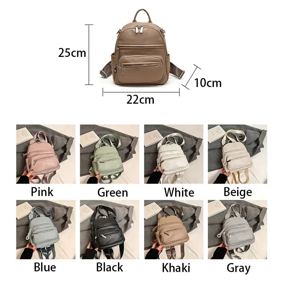 High quality soft leather women's backpacks