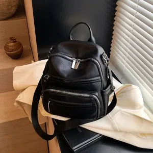 High quality soft leather women's backpacks