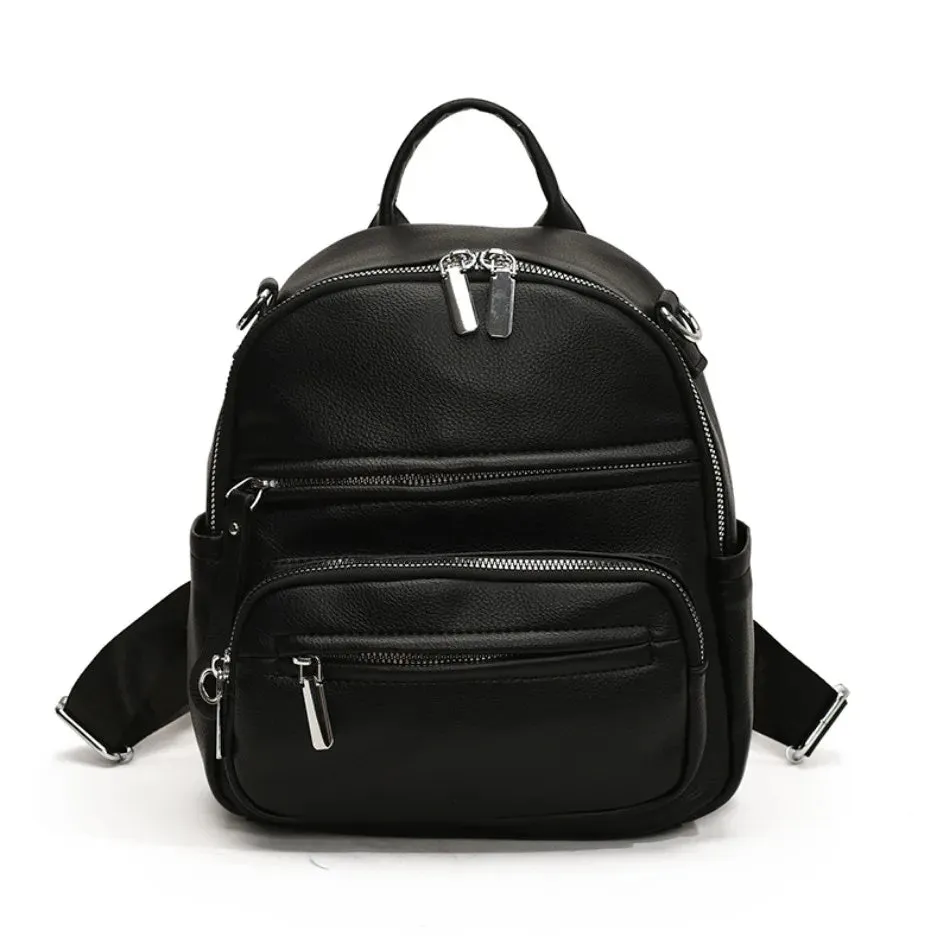 High quality soft leather women's backpacks