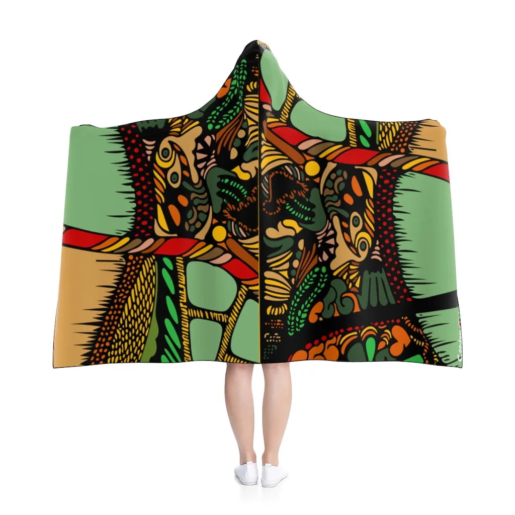 Hooded Blanket (Multi-Abstract2)