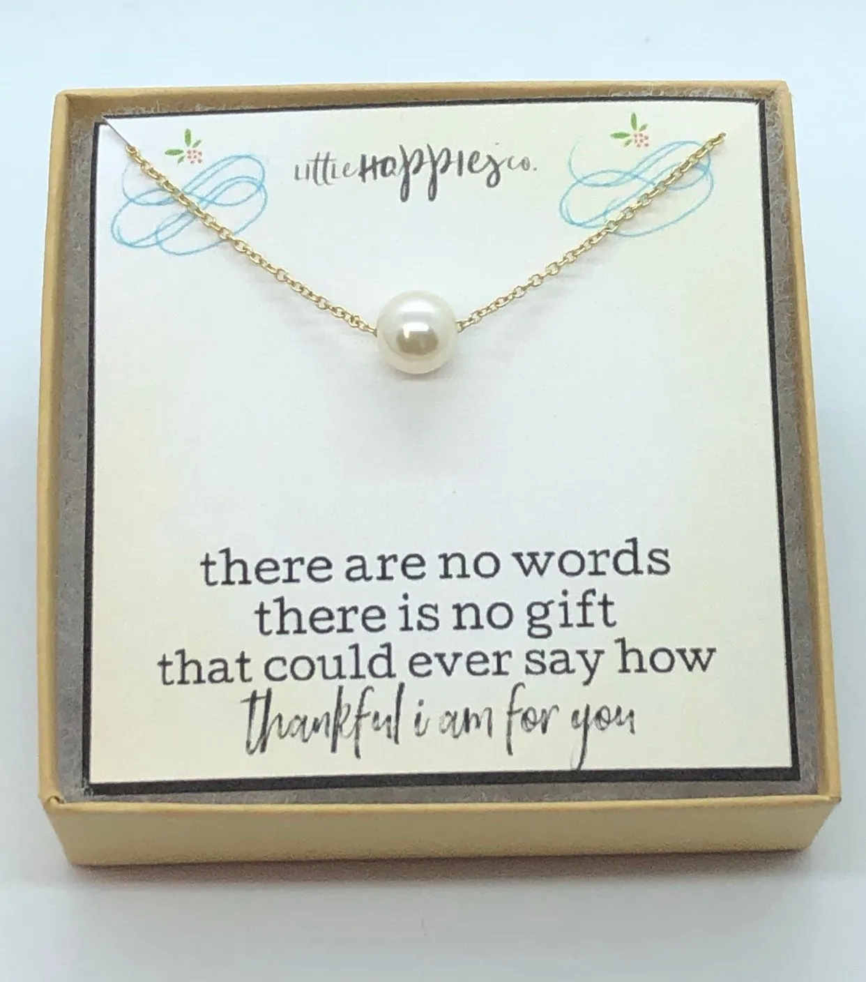 hostess gift, baby shower gift, wedding shower, gifts for hostesses, host, necklace gift, inexpensive, thank you, dainty pearl necklace