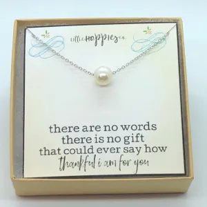 hostess gift, baby shower gift, wedding shower, gifts for hostesses, host, necklace gift, inexpensive, thank you, dainty pearl necklace
