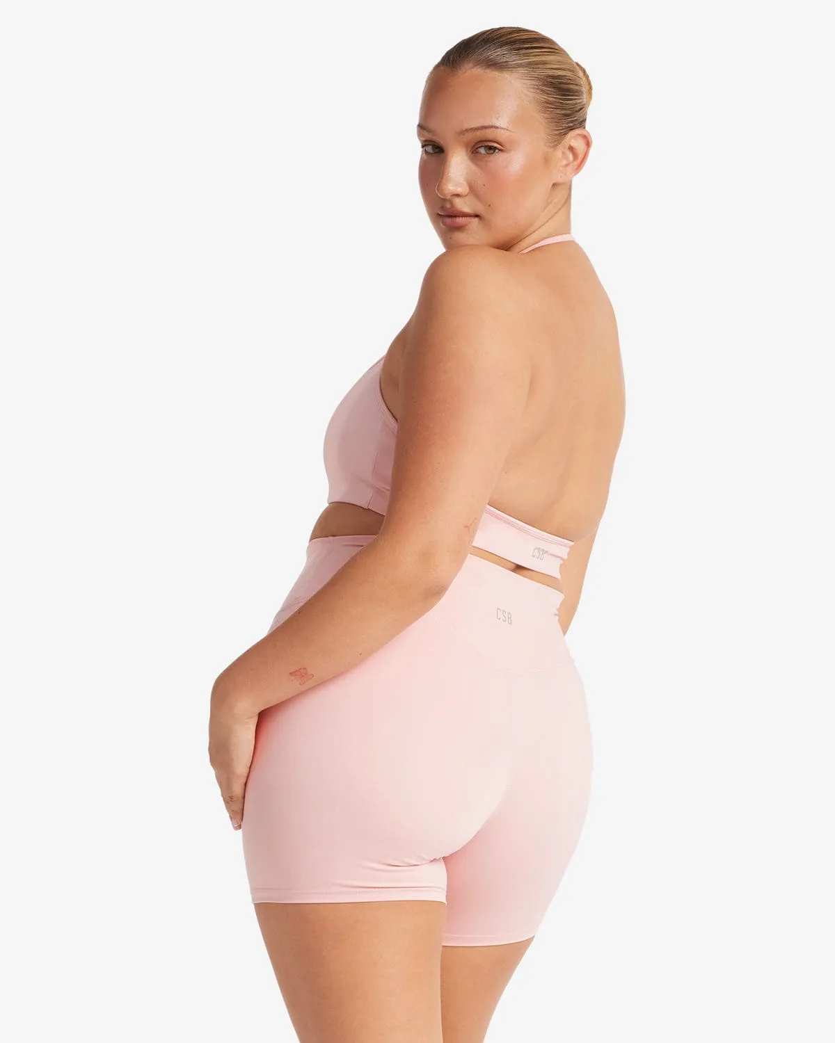 IM Serenity Contour Halter Crop | Blush