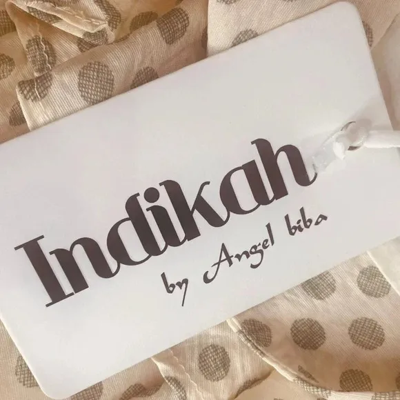 Indikah by Angel Biba Women's Cream &amp; Green Polka Dot Ruffle Mini Skirt