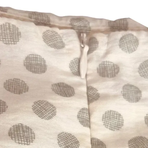 Indikah by Angel Biba Women's Cream &amp; Green Polka Dot Ruffle Mini Skirt
