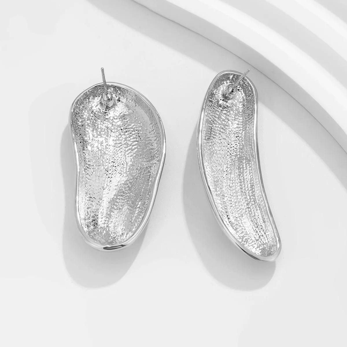 Irregular Asymmetric Glossy Waterdrop Earrings