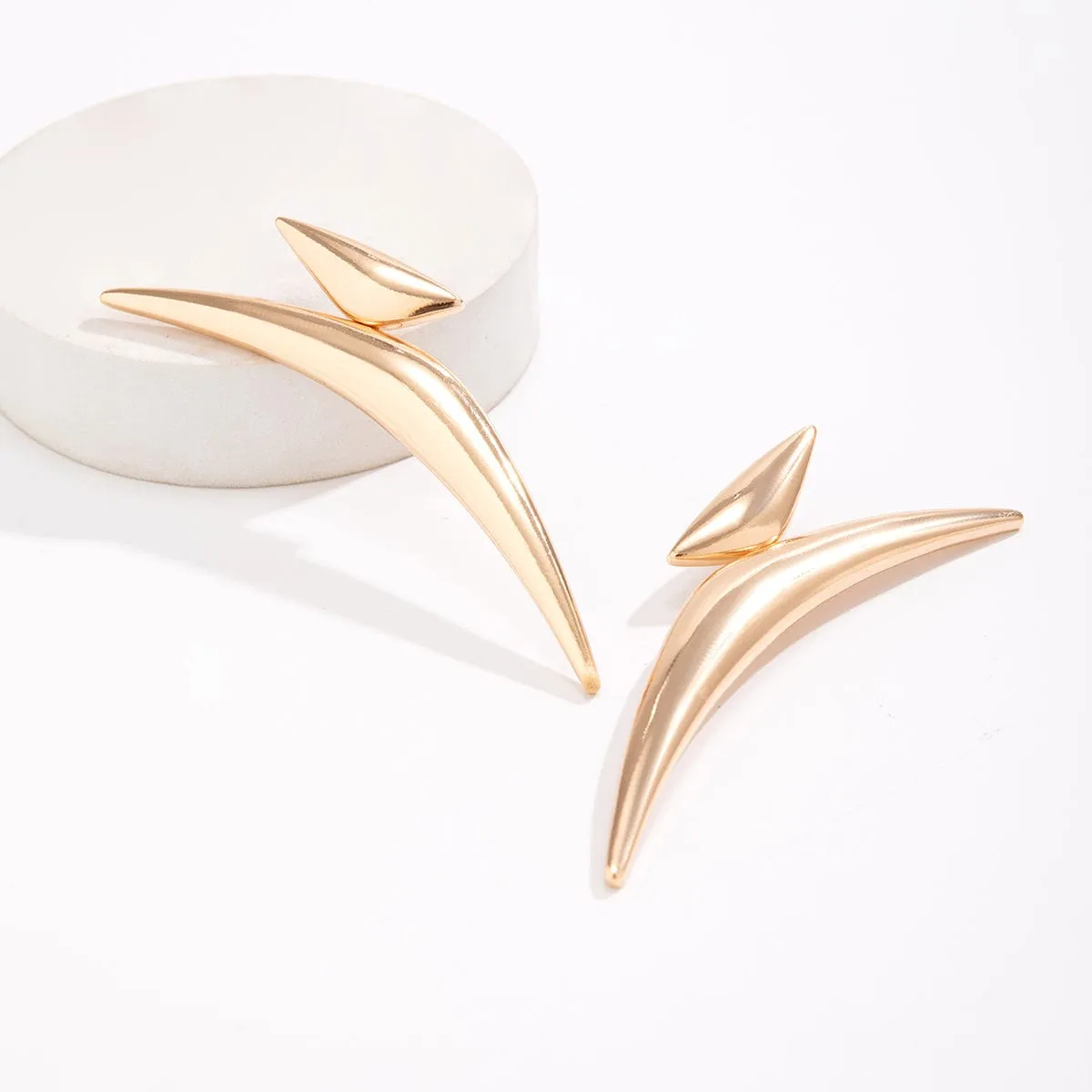 Irregular Gold Silver Plated Statement Earrings