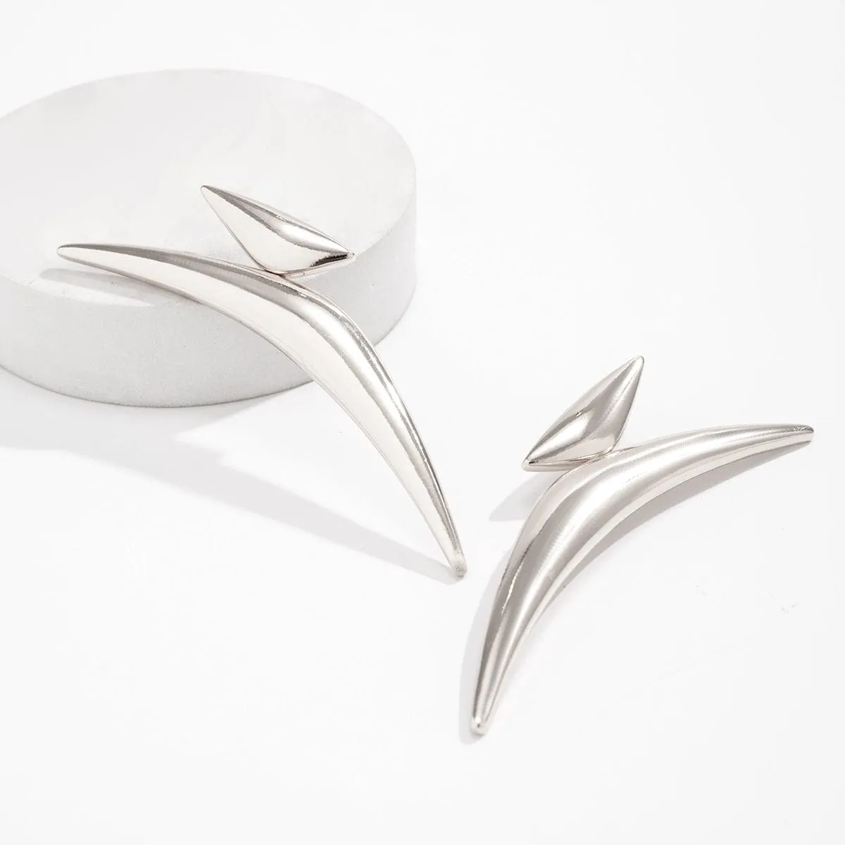 Irregular Gold Silver Plated Statement Earrings