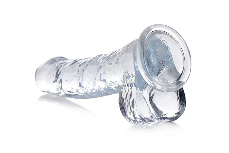 Jock C -Thru 8 Inch Dildo With Balls - Clear