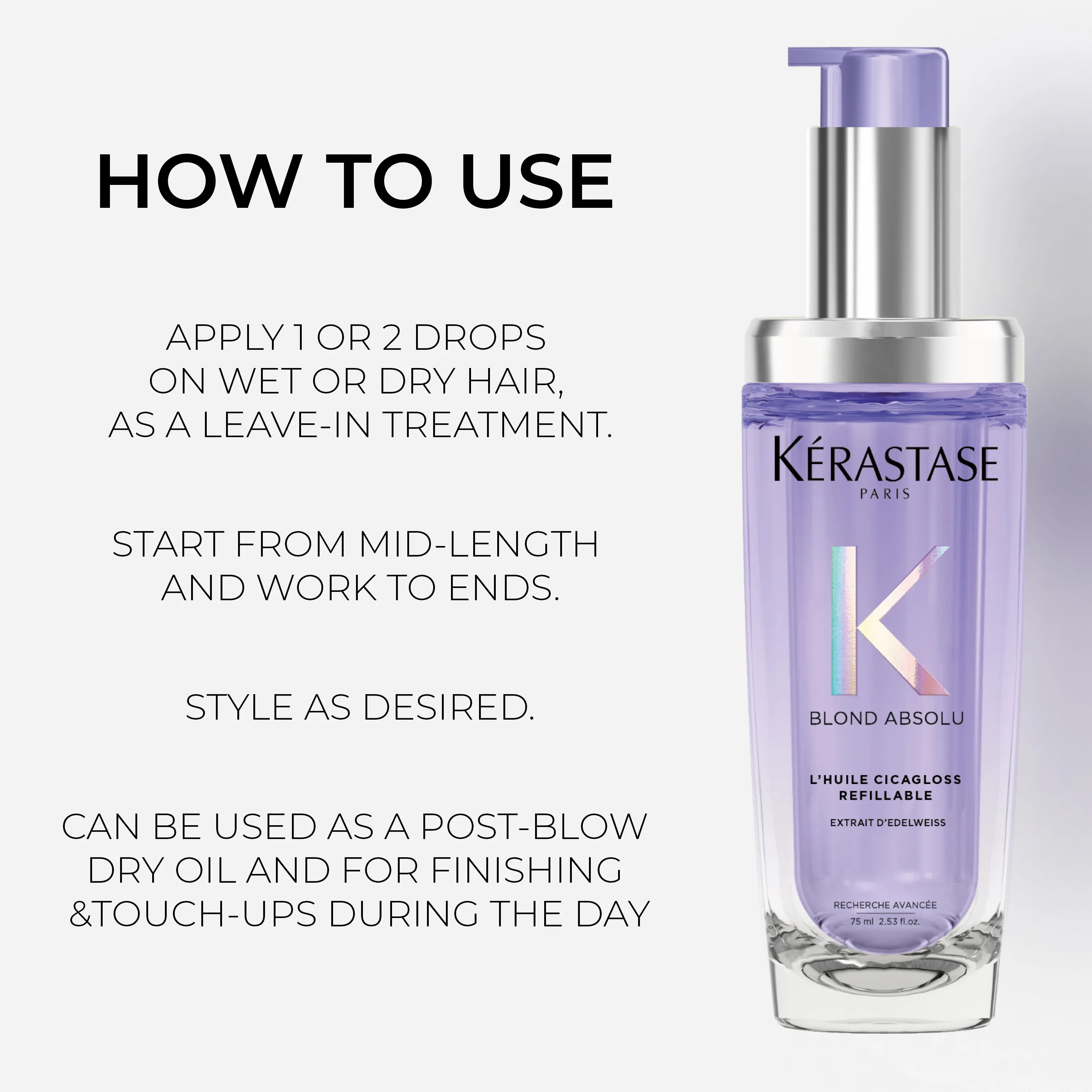 Kérastase Blond Absolu L'Huile Cicagloss Refillable - 75ml