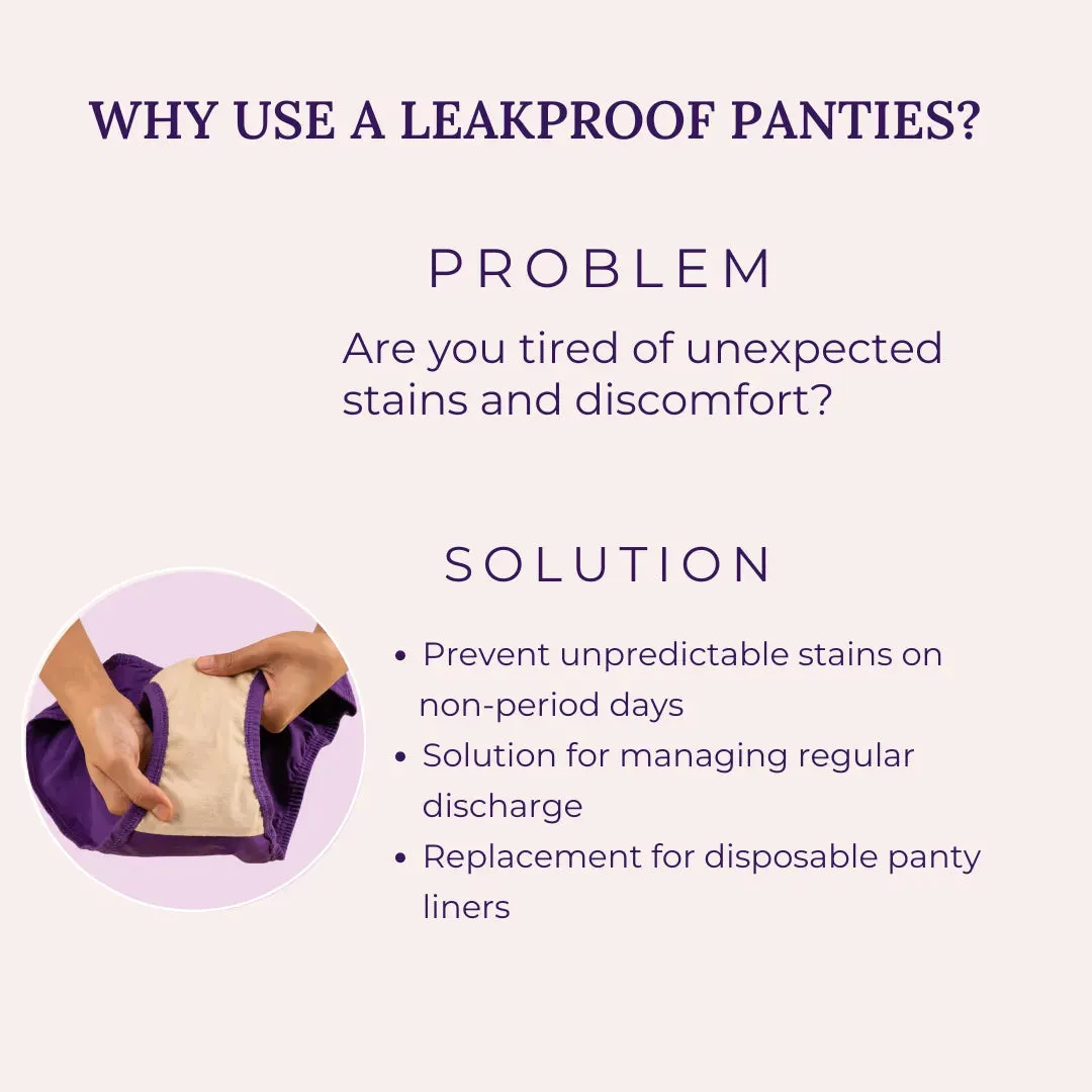 LeakProof Daily Use Panties | Brief Fit | Ideal For Unpredictable Periods