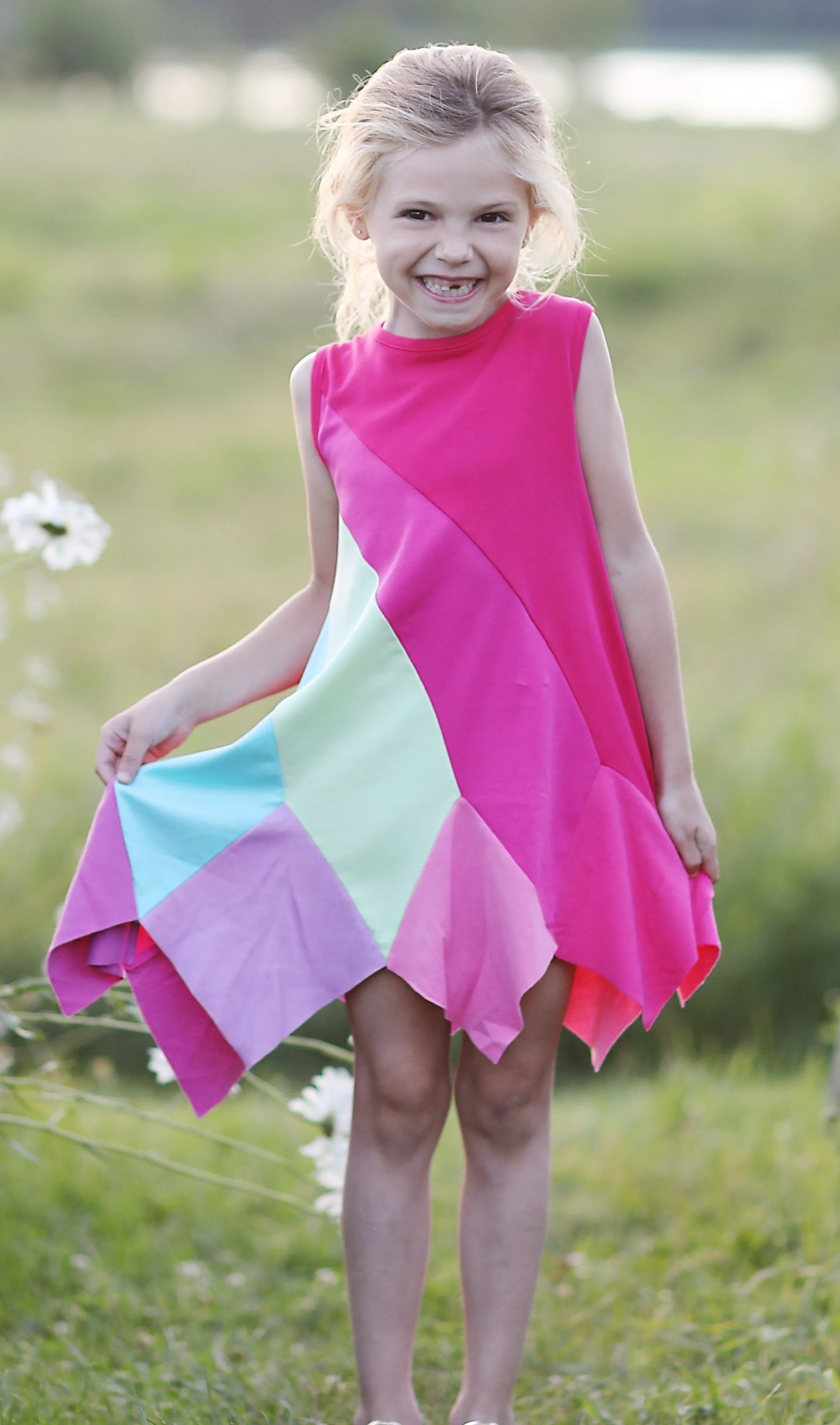 Lemon Loves Lime Sunburst Dress