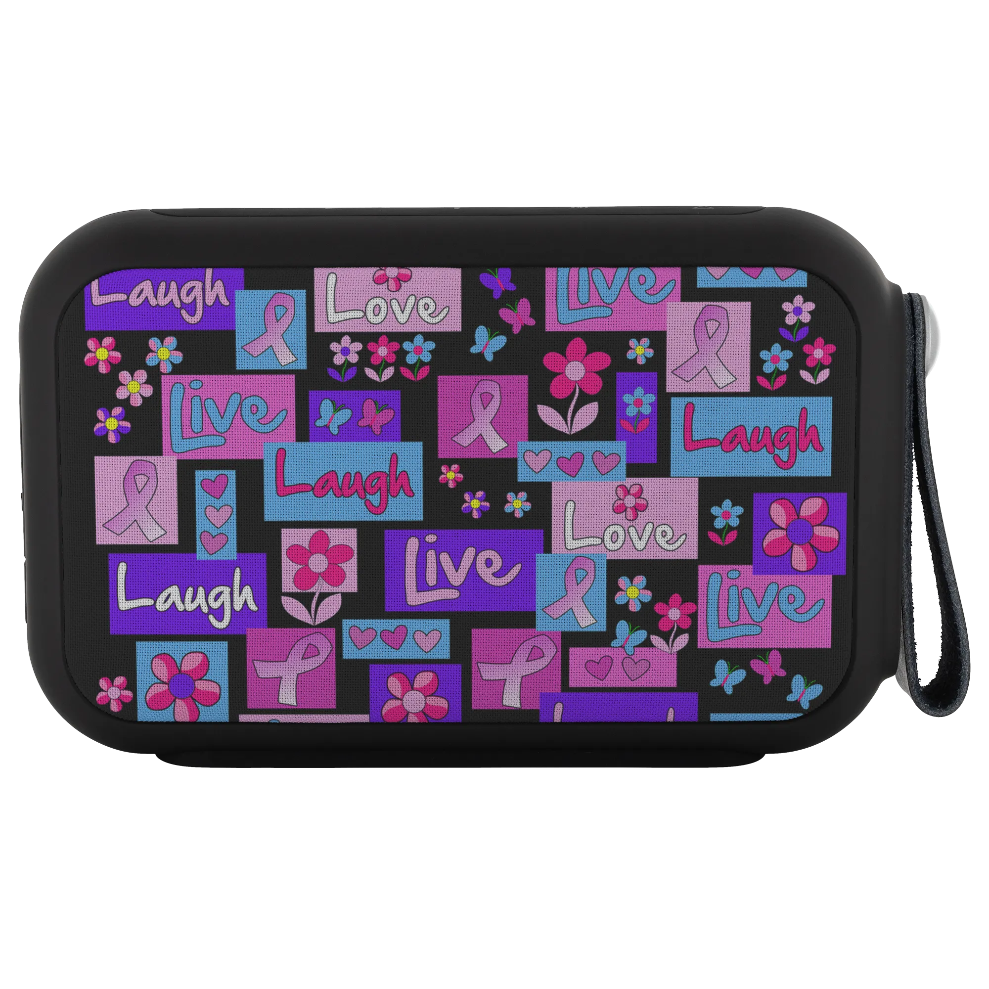 Live, Love, Laugh Pink Ribbon Bluetooth Speaker - 10 Watts