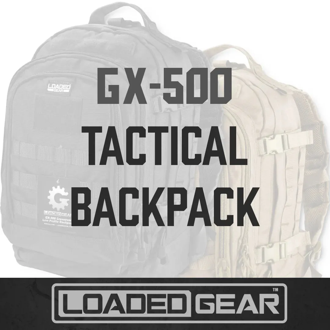 Loaded Gear GX-500 Crossover Tactical Backpacks | Black, Dark Earth | BI12612, BI12614
