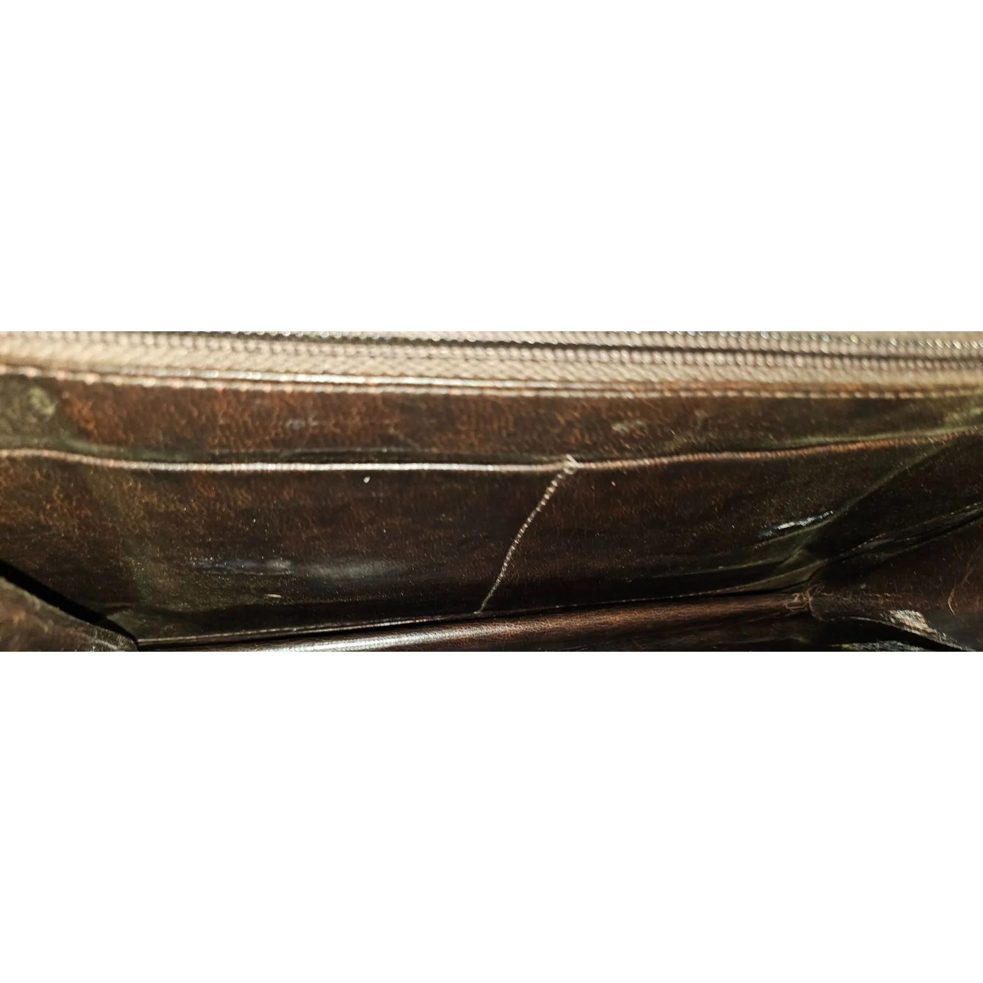 Loewe mahogany leather asymmetrical XL clutch