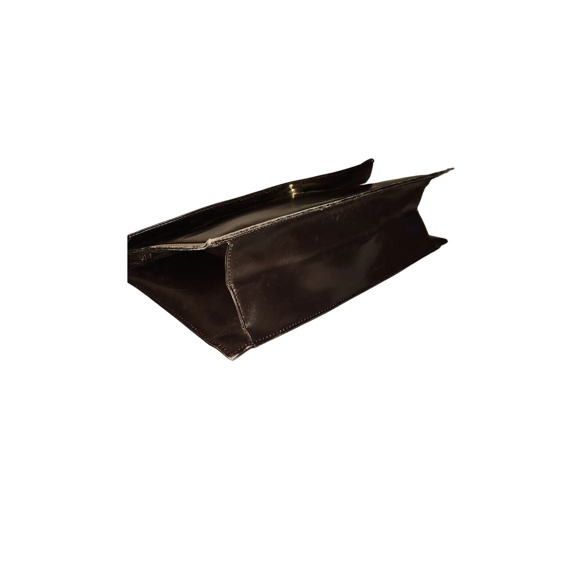 Loewe mahogany leather asymmetrical XL clutch