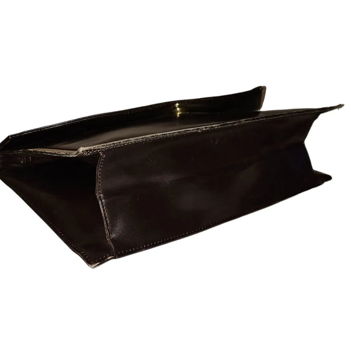 Loewe mahogany leather asymmetrical XL clutch