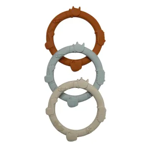 Loulou Lollipop Wild Teething Ring Set - Ginger Honey
