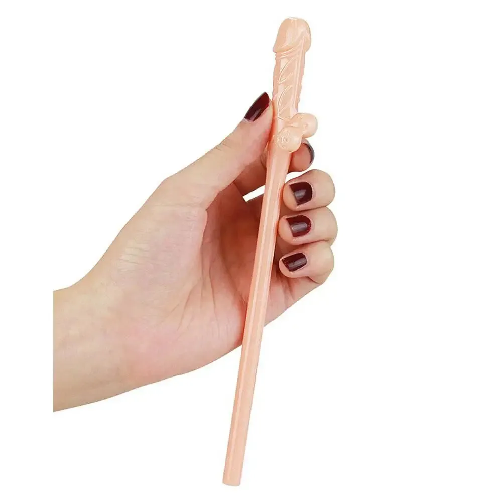 Lovetoy Flesh Pink Pack of 9 Realistic Willy Straws