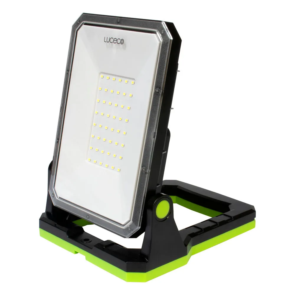 Luceco LILM13G65 Rechargeable Folding Magnetic Worklight 1300lm 10W 6500K with Power Bank - USB-C Charged